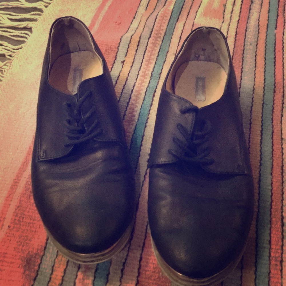 Black Lace up shoes barely worn